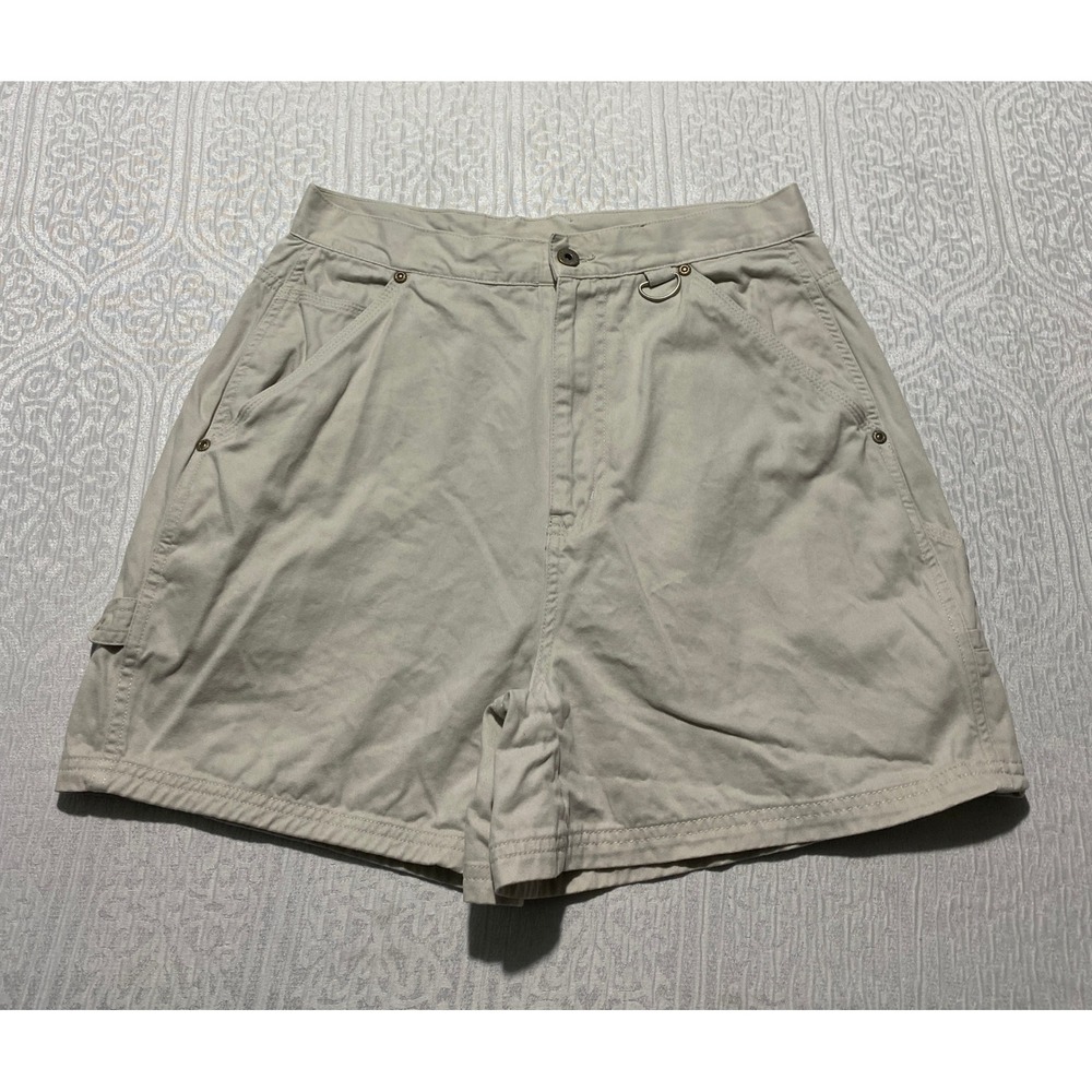Sonoma Womens Khaki Carpenter Shorts High Rise Cotton Size 12 Tan